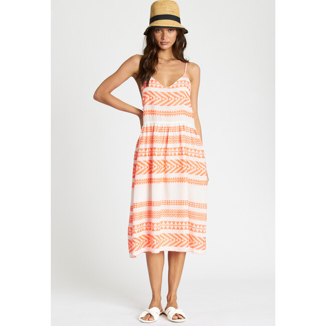 Women's Luci Dress,  Neon Orange