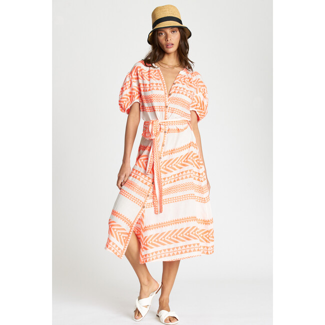 Women's Sera Dress, Neon Orange - Dresses - 2