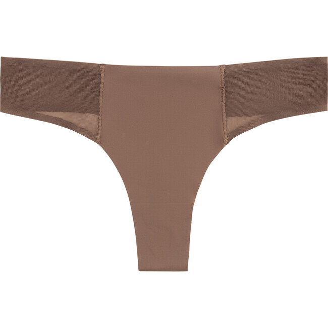 Women's VIP Thong with Mesh, Toffee