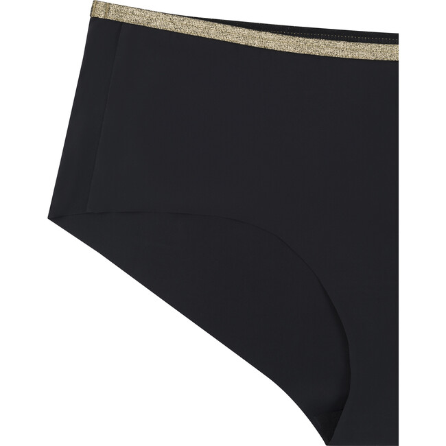 Women's Happy Seam Brief, Tap Shoe Black with Gold