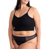 Women's VIP Thong with Mesh, Tap Shoe Black - Underwear - 5