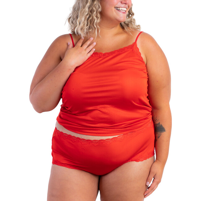 Women's Soft Silk Brief, Fiery Red - Underwear - 5