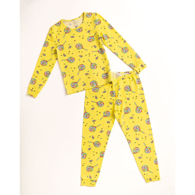 Rainbow Pops Pajamas, Yellow - Pajamas - 1 - zoom