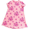 Sweet Floral Short Sleeve Dress, Pink - Dresses - 1 - thumbnail