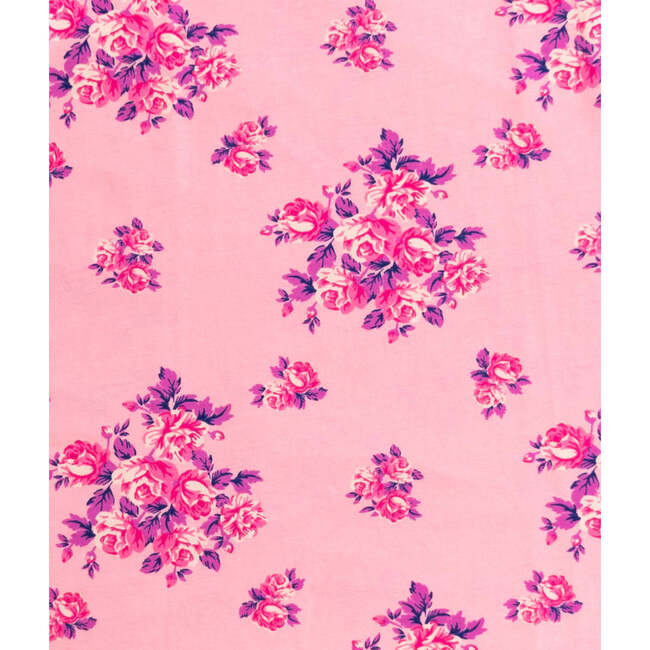 Sweet Floral Long Sleeve Lounge Dress, Pink