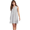 Women's Isha Dress, Blue Mini Stripe - Dresses - 1 - thumbnail