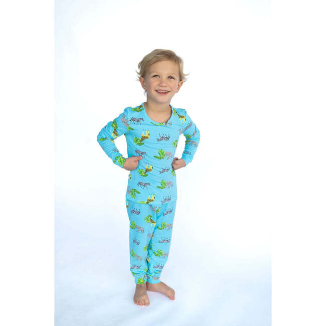 Jungle Pajamas, Blue - Pajamas - 3