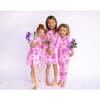 Sweet Floral Long Sleeve Lounge Dress, Pink - Dresses - 4 - thumbnail
