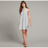 Women's Isha Dress, Blue Mini Stripe - Dresses - 2
