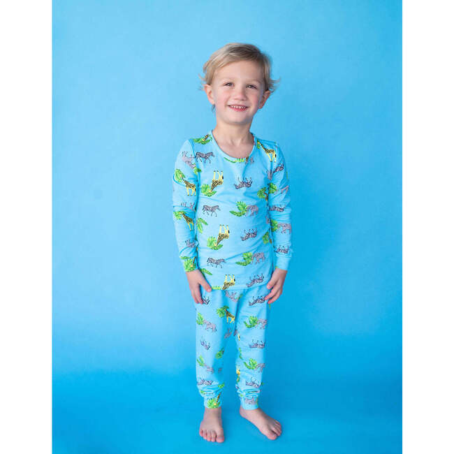 Jungle Pajamas, Blue - Pajamas - 6
