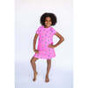 Charmed Short Sleeve Dress, Pink - Dresses - 3