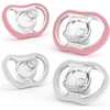 Flexy Active Pacifier, Pink & White 4pk Count - Pacifiers - 1 - thumbnail