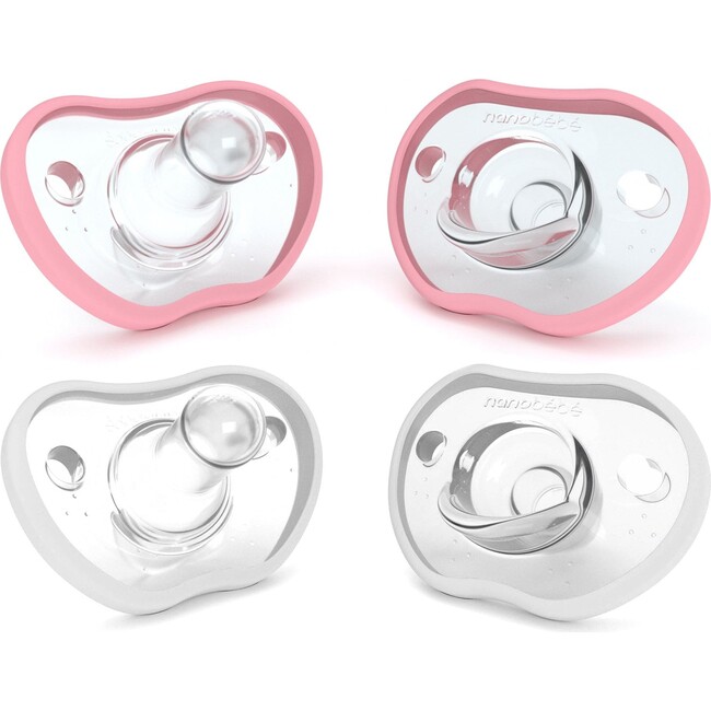 Flexy Pacifier, Pink & White 4pk Count