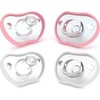 Flexy Pacifier, Pink & White 4pk Count - Pacifiers - 1 - thumbnail