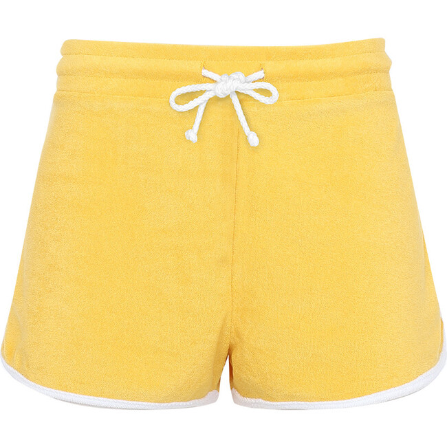 Women's Terry Cloth Short, Golden Yellow - Shorts - 1