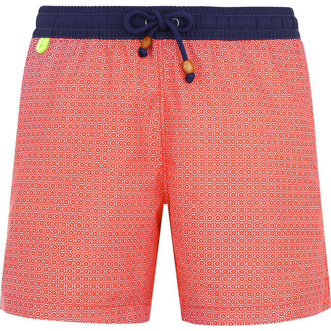 Men's Trawangan Swim Trunk, Red Azulejos