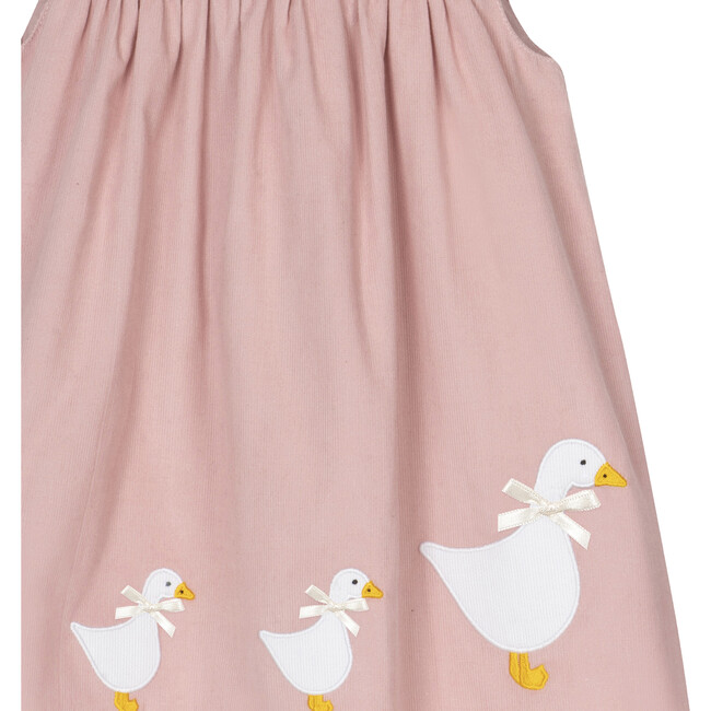 Little Jemima Smocked Pinafore, Dusty Pink - Dresses - 5