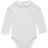 Little Monty Stitched Body, White / Navy - One Pieces - 1 - thumbnail