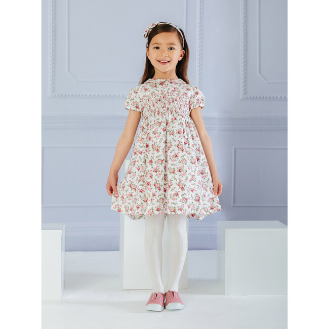Arabella Rose Smocked Dress, Pink Rose Floral - Dresses - 8