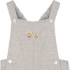 Little Alfie Bib Shorts, Oatmeal / Augustus - Rompers - 4