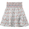 Floral Pixie Skirt, Grey - Skirts - 1 - thumbnail