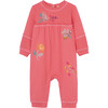Forest Embroidery Coverall, Rose - Jumpsuits - 1 - thumbnail