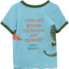 Medieval Dragon Tee, Blue - T-Shirts - 2