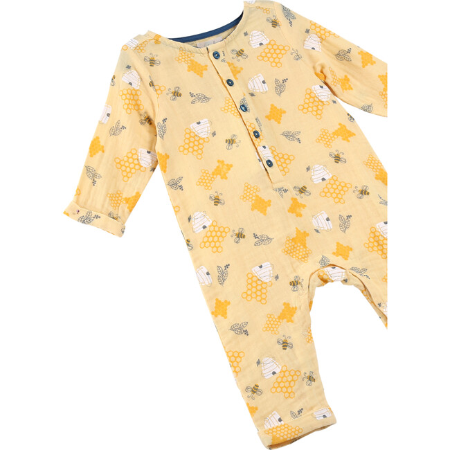 Bee Hive Coverall, Yellow - Rompers - 3