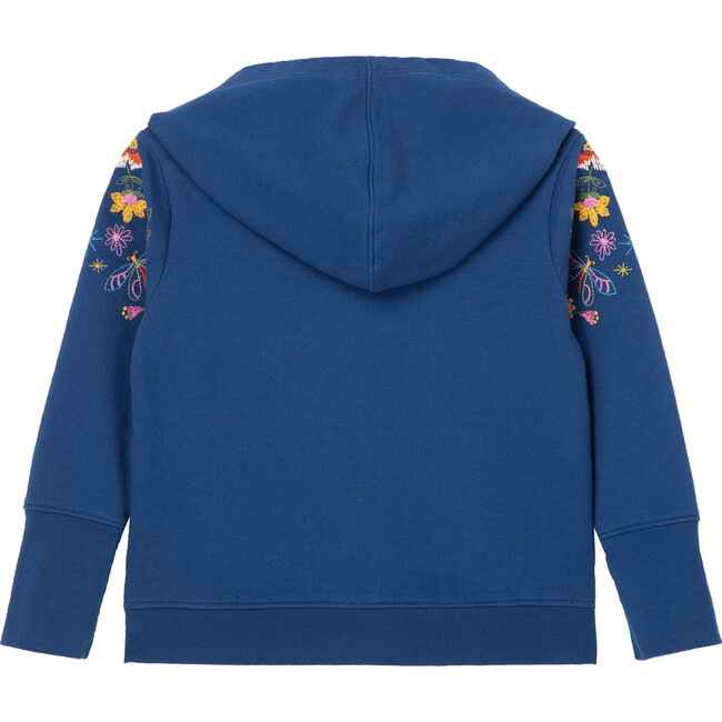 Embroidered Star Hoodie, Blue