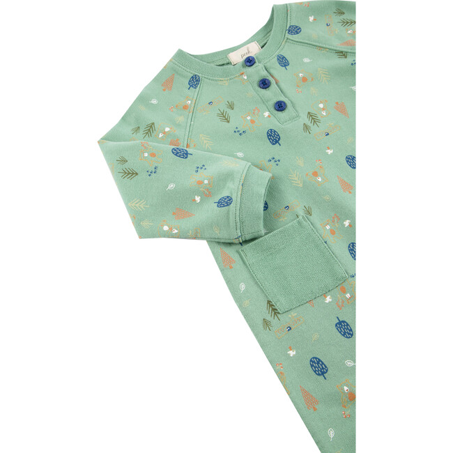 Woodland Bears Coverall, Green - Rompers - 3