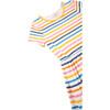 Stripe Short Sleeve Dress, Off-White - Dresses - 3