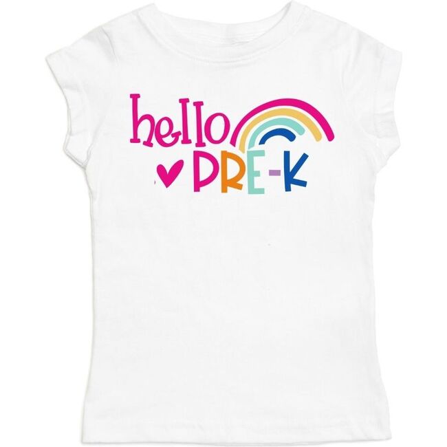 Hello Pre-K Short Sleeve Shirt, White