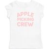 Apple Picking Crew Short Sleeve Shirt, White - T-Shirts - 1 - thumbnail