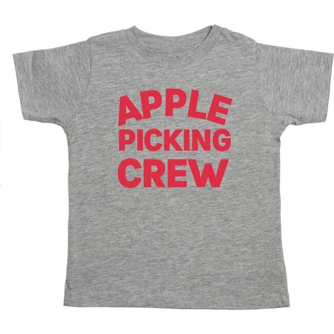 Apple Picking Crew Short Sleeve Shirt, Gray