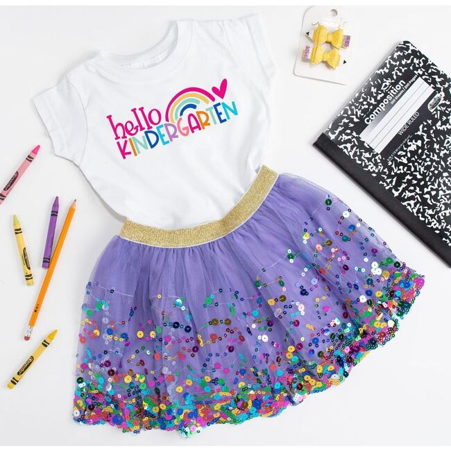 Hello Kindergarten Short Sleeve T-Shirt, White - T-Shirts - 3