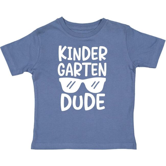 Kindergarten Dude Short Sleeve Shirt, Indigo - Shirts - 1