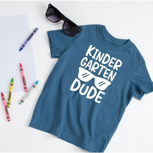 Kindergarten Dude Short Sleeve Shirt, Indigo