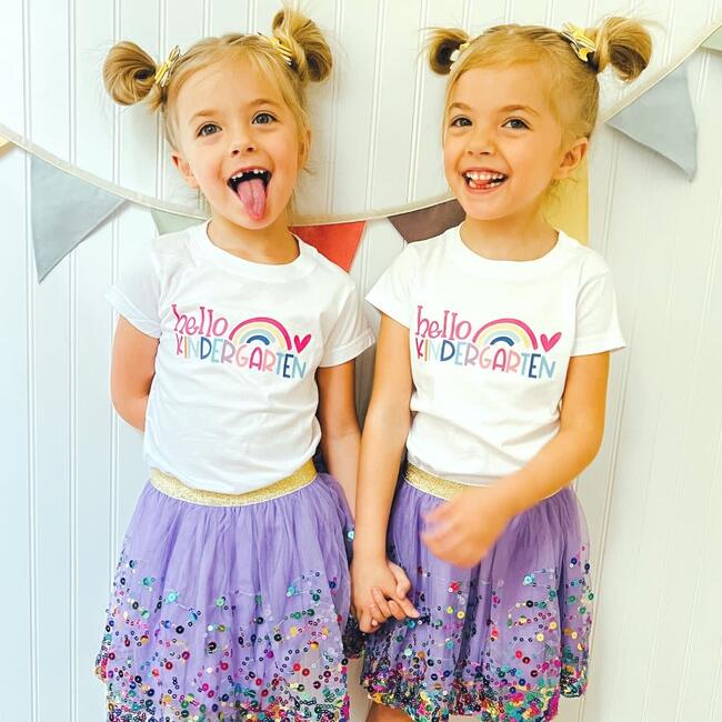 Hello Kindergarten Short Sleeve T-Shirt, White - T-Shirts - 4