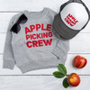 Apple Picking Crew Long Sleeve Sweatshirt, Gray - Sweatshirts - 2