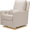 Sigi Glider Recliner with Electronic Control and USB, Beige - Nursery Chairs - 1 - thumbnail