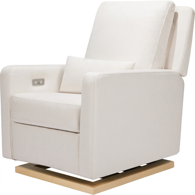 Sigi Glider Recliner with Electronic Control and USB, Cream - Nursery Chairs - 1