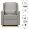 Sigi Glider Recliner with Electronic Control and USB, Grey - Nursery Chairs - 6