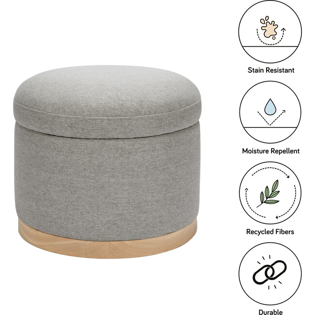 Naka Storage Ottoman, Grey - Ottomans - 5