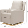 Sigi Glider Recliner with Electronic Control and USB, Beige - Nursery Chairs - 5 - thumbnail