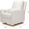 Sigi Glider Recliner with Electronic Control and USB, Cream - Nursery Chairs - 4 - thumbnail