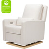 Sigi Glider Recliner with Electronic Control and USB, Cream - Nursery Chairs - 9
