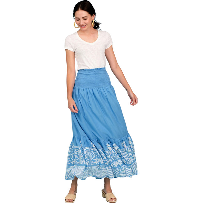 Women's Izzy Skirt Dress, Garden Gate Sky