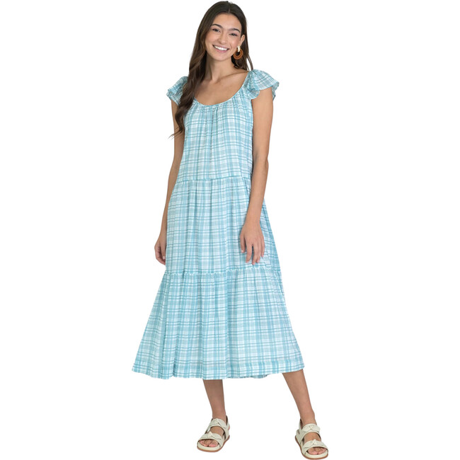 Women's Milly Dress, Plaid Blue