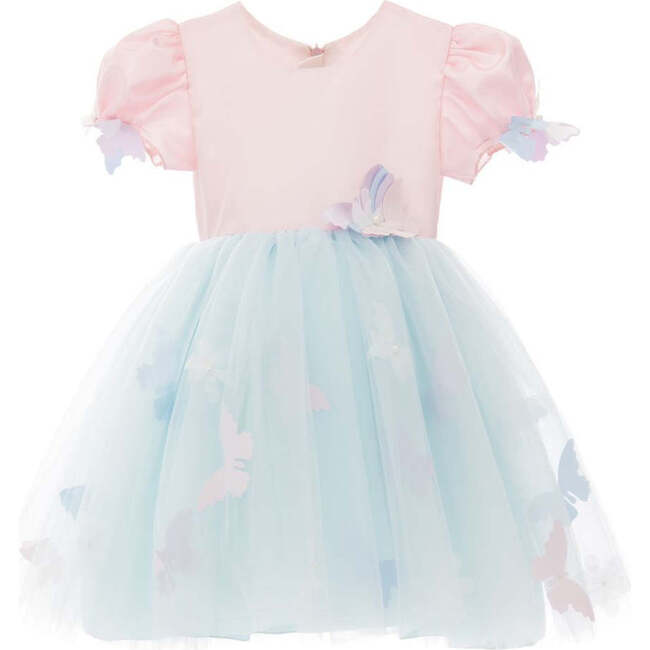 Butterfly Poplin Dress, Pink