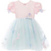 Butterfly Poplin Dress, Pink - Dresses - 1 - thumbnail